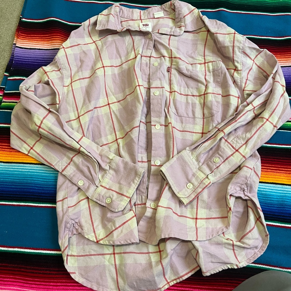 Levi's pinky Lavender Plaid Button-Down Shirt